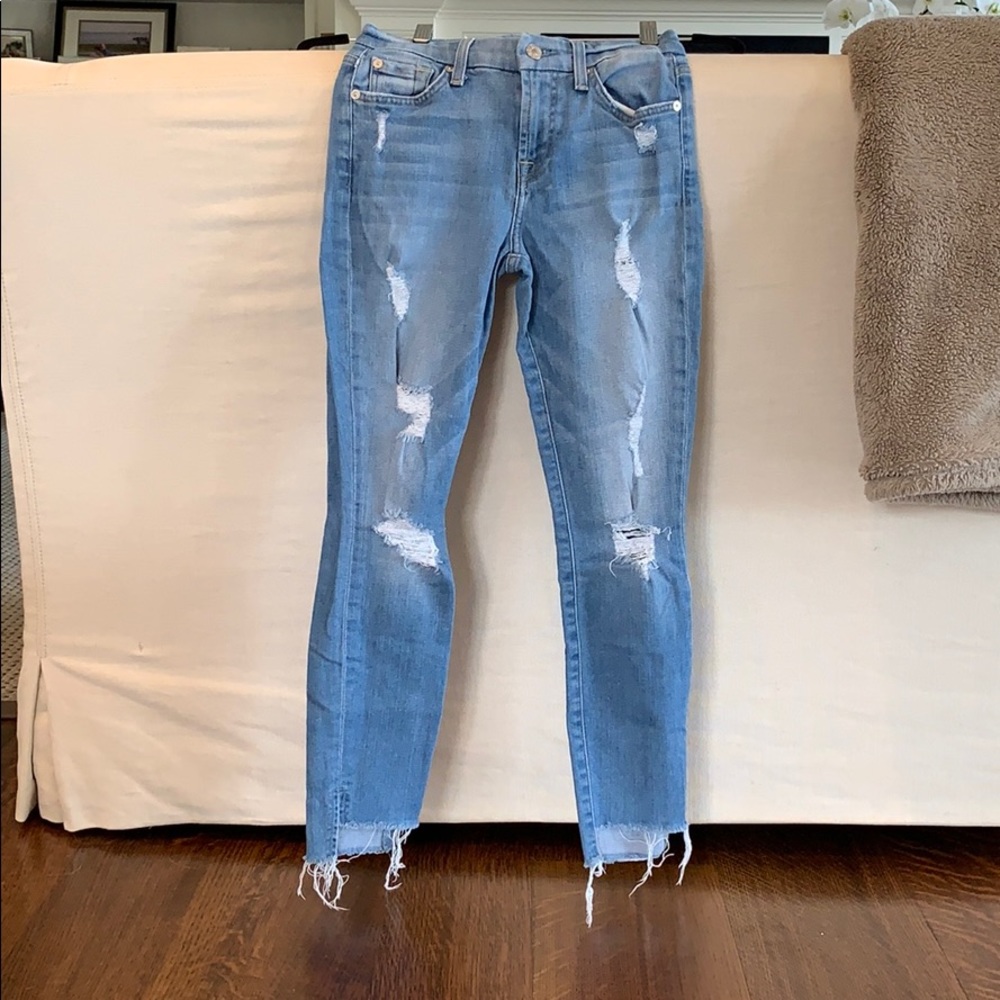 7 for all mankind ankle skinny jeans